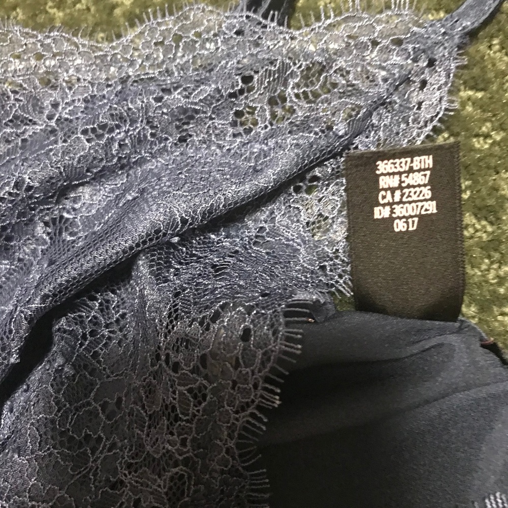 NEW VS Lace Trim Split Satin Slip Cami Top LARGE - Picture 2 of 4